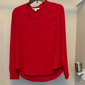 Nine West Vibrant Red Blouse